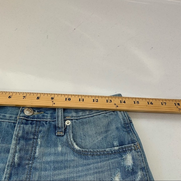 Abercrombie & Fitch Festival Short High Rise 2/26 Crochet Distress Button Fly - Picture 8 of 9